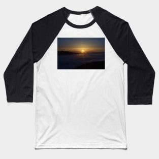 Golden Horizon: A Mesmerizing Sunset Baseball T-Shirt